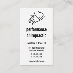 Visitkortar för Chiropracticlogotyplodrät Visitkort