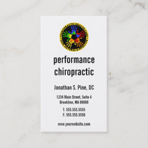 Visitkortar för Chiropracticlogotyplodrät Visitkort