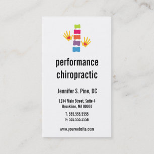 Visitkortar för Chiropracticlogotyplodrät Visitkort