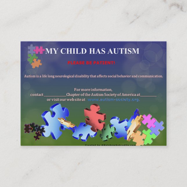 Visitkortar för den intoleranta visitkorten visitkort (Framsida)