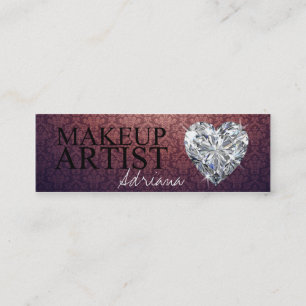 Visitkortar för diamant för Makeupkonstnär Mini Visitkort