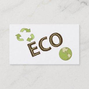 Visitkortar för Eco vänliga miljöåtervinning Visitkort