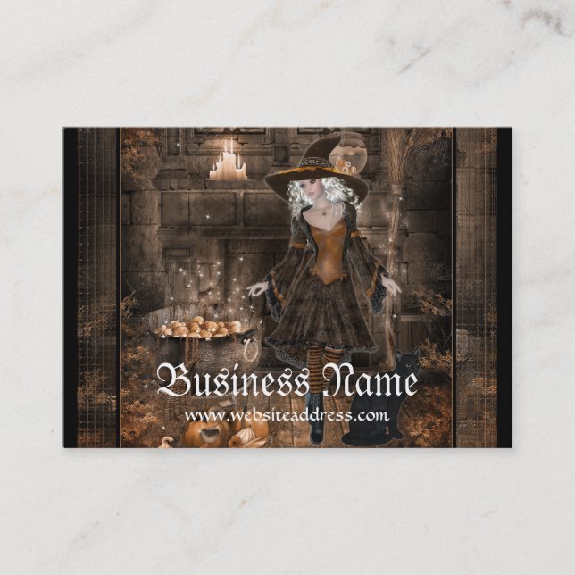 Visitkortar för fantasi för häxatrolleripass 1 visitkort (Framsida)