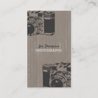 Visitkortar för fotografi för vintageGrungekamera Visitkort