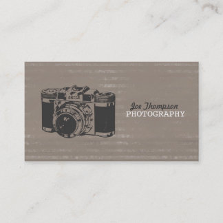 Visitkortar för fotografi för vintagekameraGrunge Visitkort