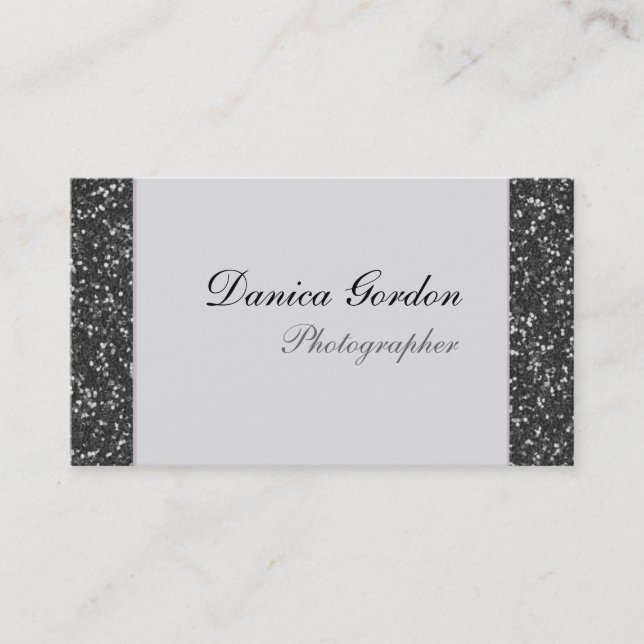 Visitkortar för grafitglitterfotograf visitkort (Framsida)