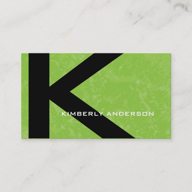 Visitkortar för GrungeMonogrammall Visitkort (Framsida)