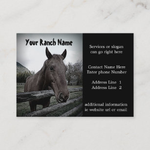 Visitkortar för hästranch- eller visitkort