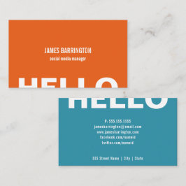 VISITKORTAR FÖR HEJER %PIPE% FÖR ORANGE KRICKA VISITKORT