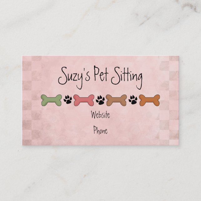 Visitkortar för hundbenhusdjur visitkort (Framsida)