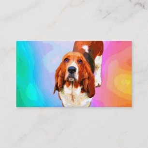Visitkortar för konst för Bassethundpop Visitkort