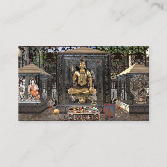 Visitkortar för Lord Shiva Hinduisk Tempel, 100 Visitkort (Framsida)