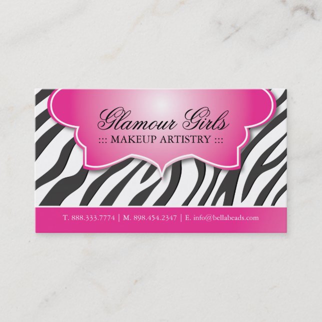 VISITKORTAR FÖR MAKEUPKONSTNÄR VISITKORT (Framsida)