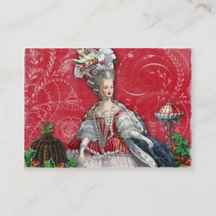 Visitkortar för Marie Antoinette julefterrätter Visitkort