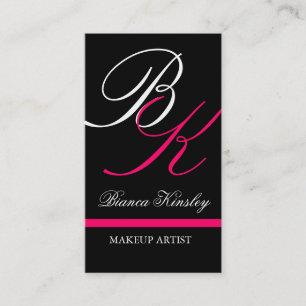 Visitkortar för Monogram för Makeupkonstnär Visitkort
