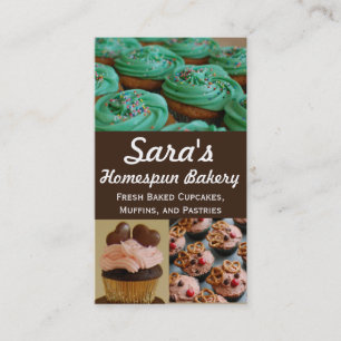 Visitkortar för muffinbagerifoto visitkort