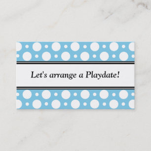 Visitkortar för Playdate blåttpolka dots