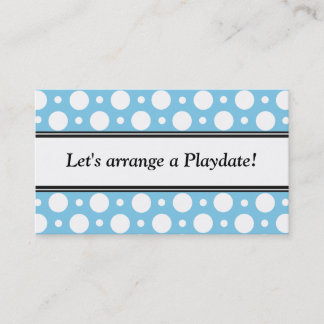 Visitkortar för Playdate blåttpolka dots
