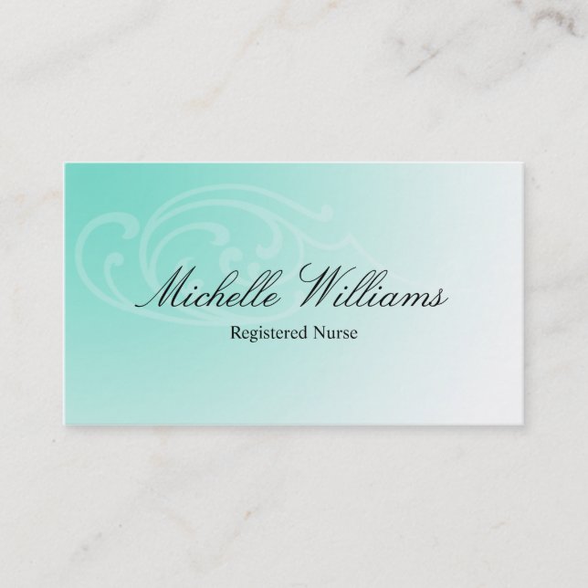 Visitkortar för RN-legitimerad sjuksköterskaAqua Visitkort (Framsida)