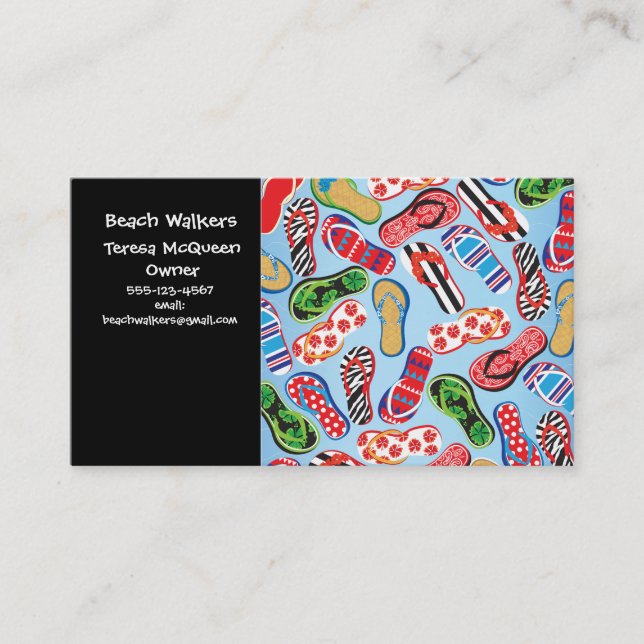 Visitkortar för SandalFlipmisslyckande Visitkort (Framsida)