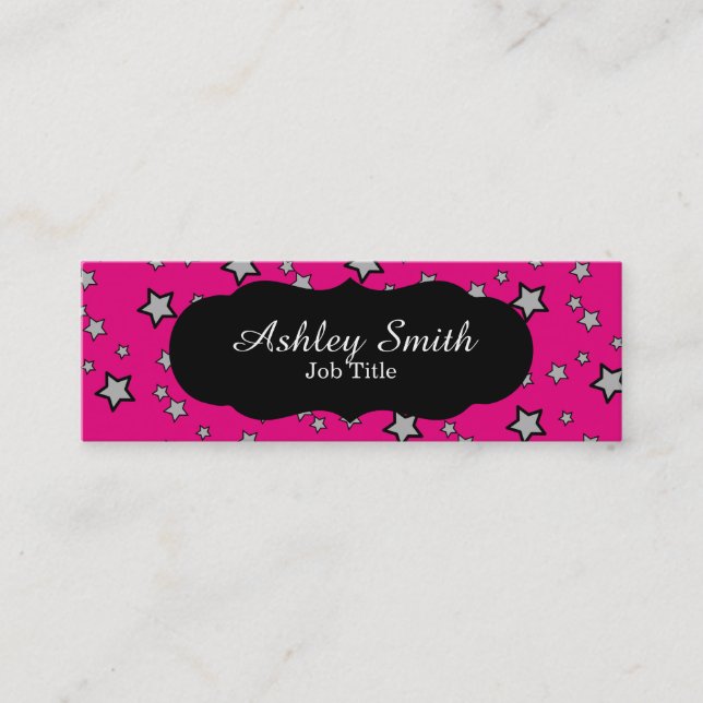 Visitkortar för shock rosastjärnaanpassade mini visitkort (Framsida)