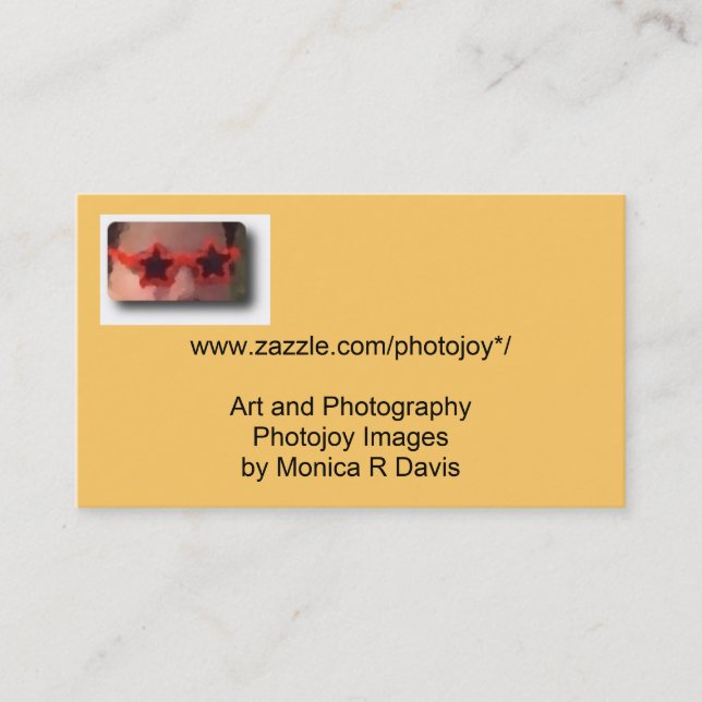 Visitkortar för stjärnaexponeringsglasWebsite Visitkort (Framsida)