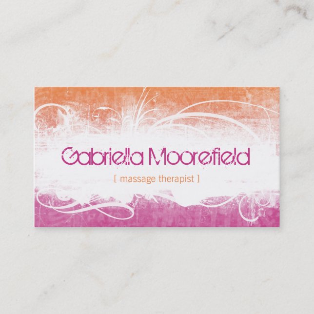 Visitkortar för terapi för Extreame Grungemassage Visitkort (Framsida)