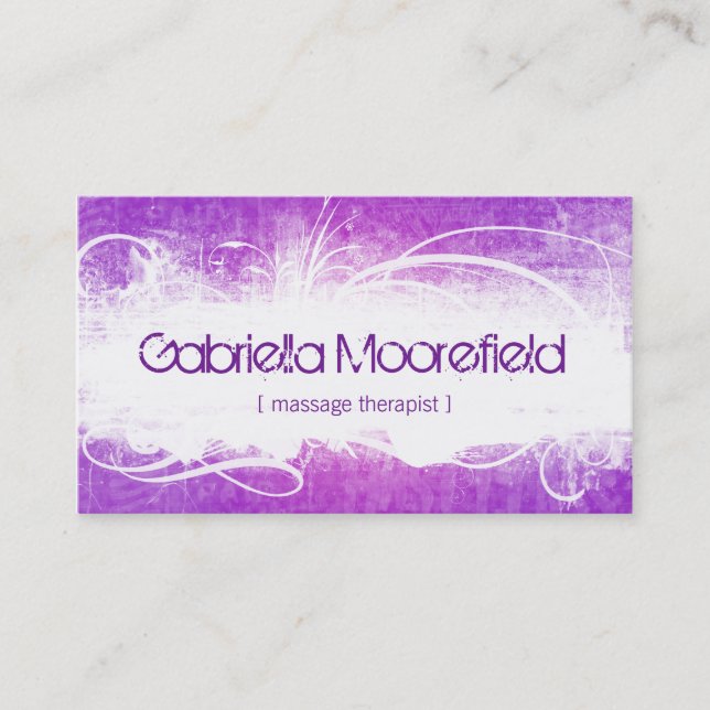 Visitkortar för terapi för Extreame Grungemassage Visitkort (Framsida)