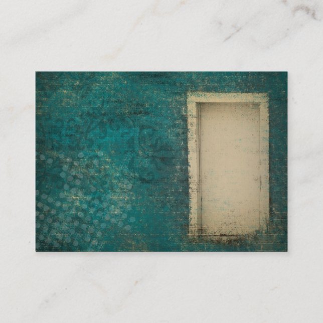 Visitkortar för vintagedörrbakgrund visitkort (Framsida)