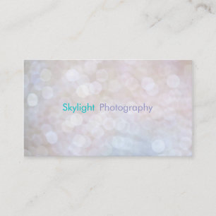 Visitkortar för vit- & blåttBokeh fotografi Visitkort