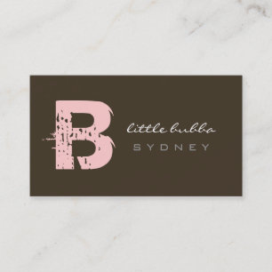 visitkortar > lite bubba [rosa: choklad] visitkort