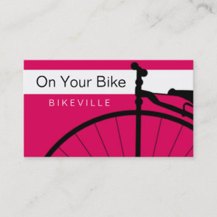 visitkortar > på din cykel [rosa: orange] visitkort