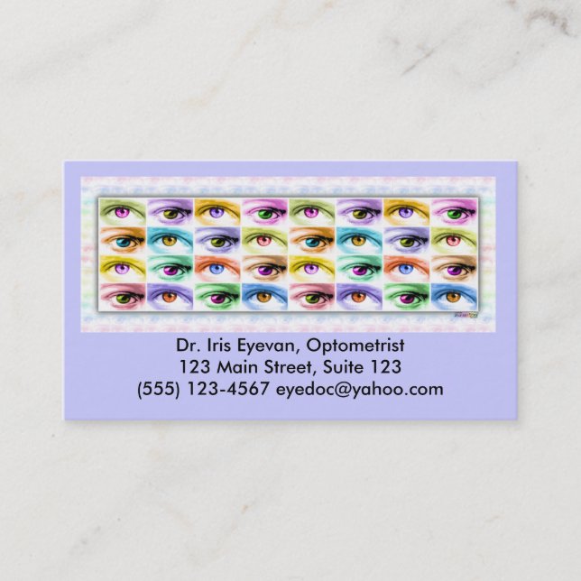 Visitkortar - popkonstögon, I Visitkort (Framsida)