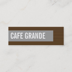 visitkortar > stor cafe [choklad: grå färg] mini visitkort