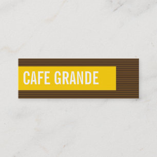 visitkortar > stor cafe [choklad: gult] mini visitkort