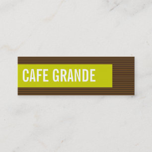 visitkortar > stor cafe [choklad: limefrukt] mini visitkort