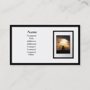 Visitkortar - svart bildram (matt vit) visitkort
