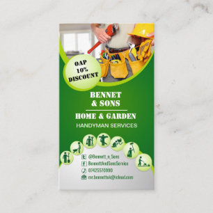 Visitkorten för handyman servar visitkort