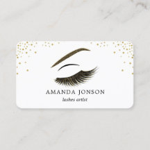 Visitkorten för Makeupkonstnären med glitter