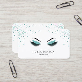 Visitkorten för Makeupkonstnären med glitter Visitkort