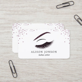 Visitkorten för Makeupkonstnären med glitter Visitkort