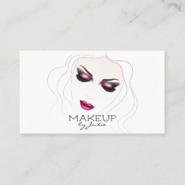 Visitkorten för Makeupkonstnären med skissar Visitkort