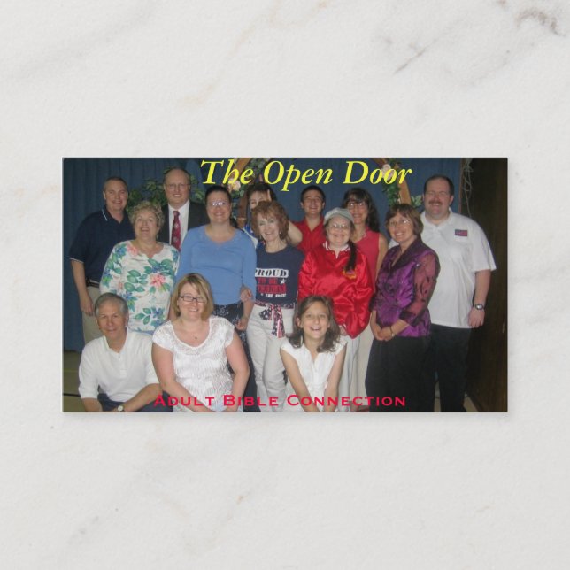 Visitkorten för öppen dörr visitkort (Framsida)