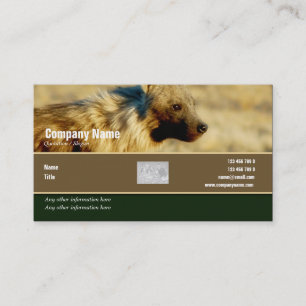 Visitkorten profilerar hyenassafari visitkort