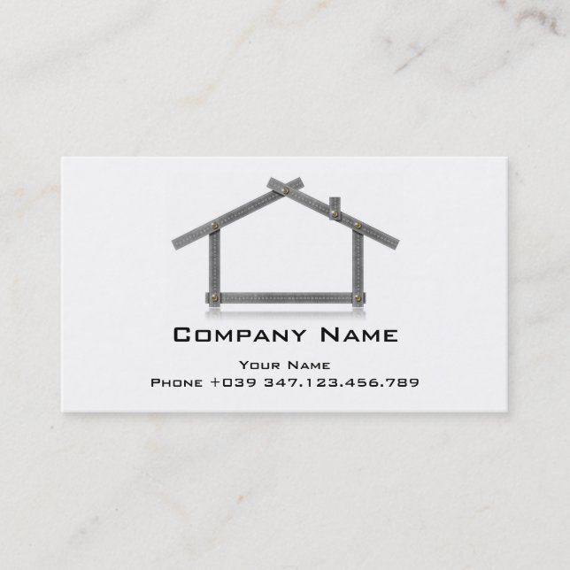 Visitkorthusmetall mäter verktyg visitkort (Framsida)