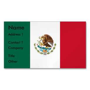 Visitkortmagnet med flagga av Mexico