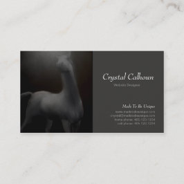 Visitkortmall - hästmålningmörk visitkort