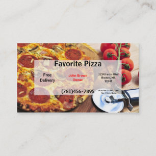 VisitkortPizzarestaurang Visitkort