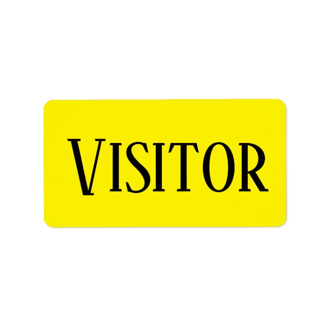 Visitor-etikett Adressetikett (Framsidan)