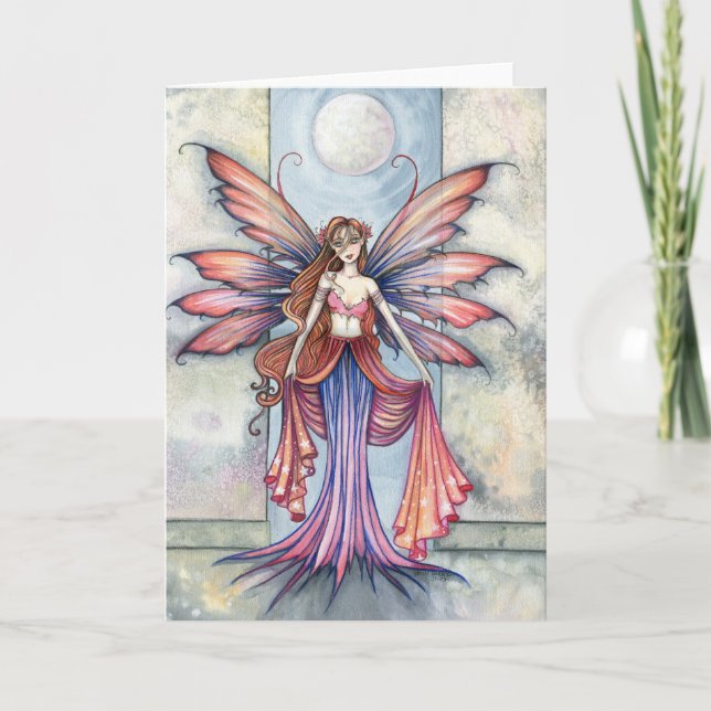Visitor Fairy Card Notecard by Molly Harrison Kort (Framsida)